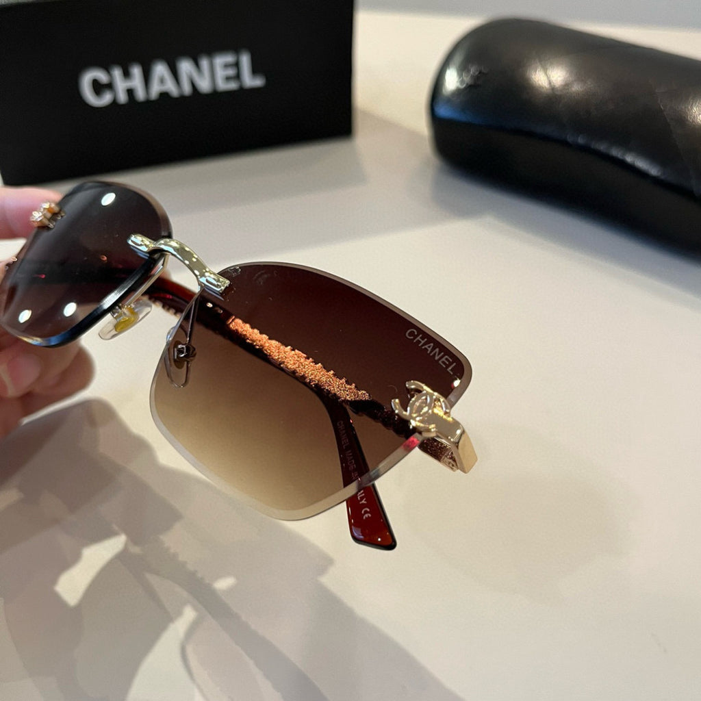 Chanel Oversized Brown Lens Sunglasses for Men & Women - 415217 - detail image 6