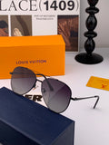 Louis Vuitton L58901 Polarized Aviator Black Lens Sunglasses for Men