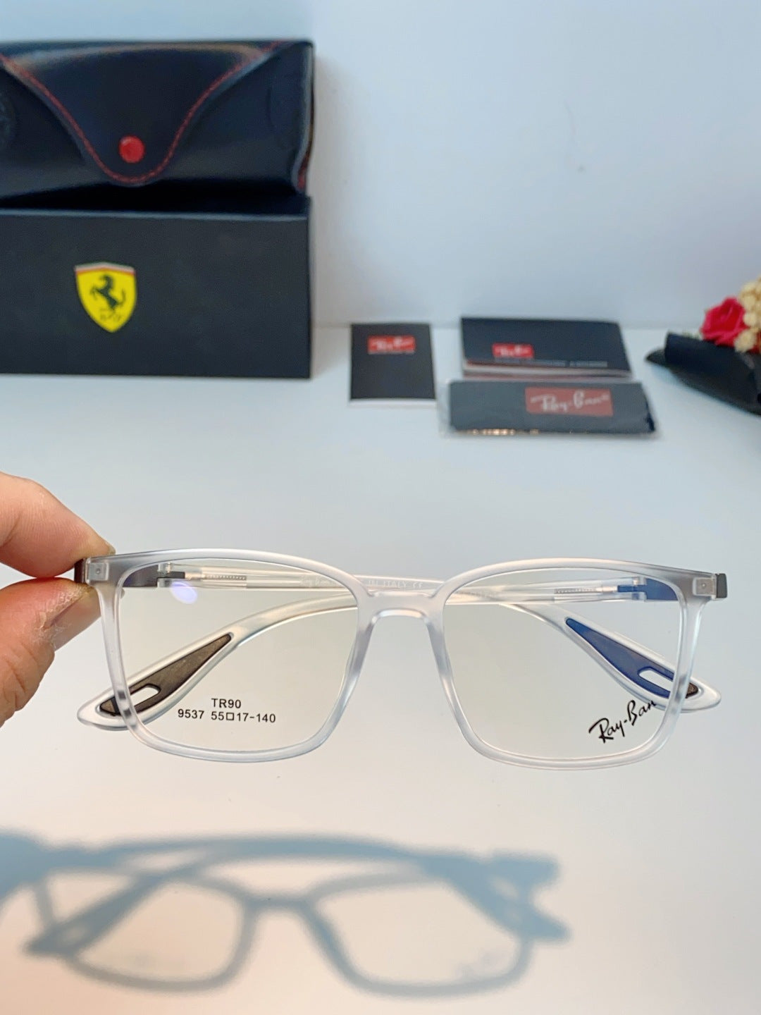 Ray-Ban Blue-Light Acetate Fashion Silver Lens Sunglasses for Men & W - 488280 - detail image 4