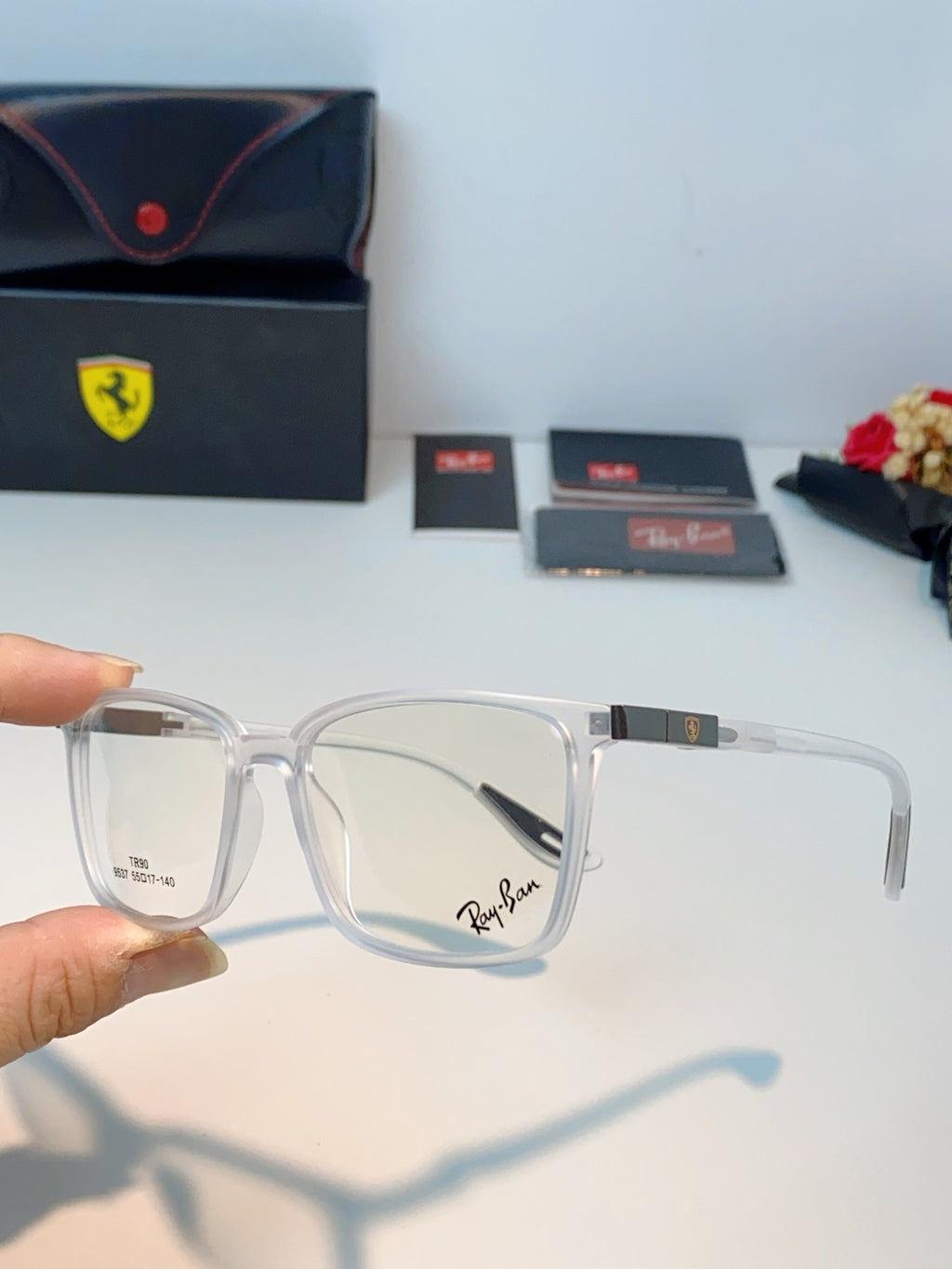 Ray-Ban Blue-Light Acetate Fashion Silver Lens Sunglasses for Men & W - 488280 - detail image 6