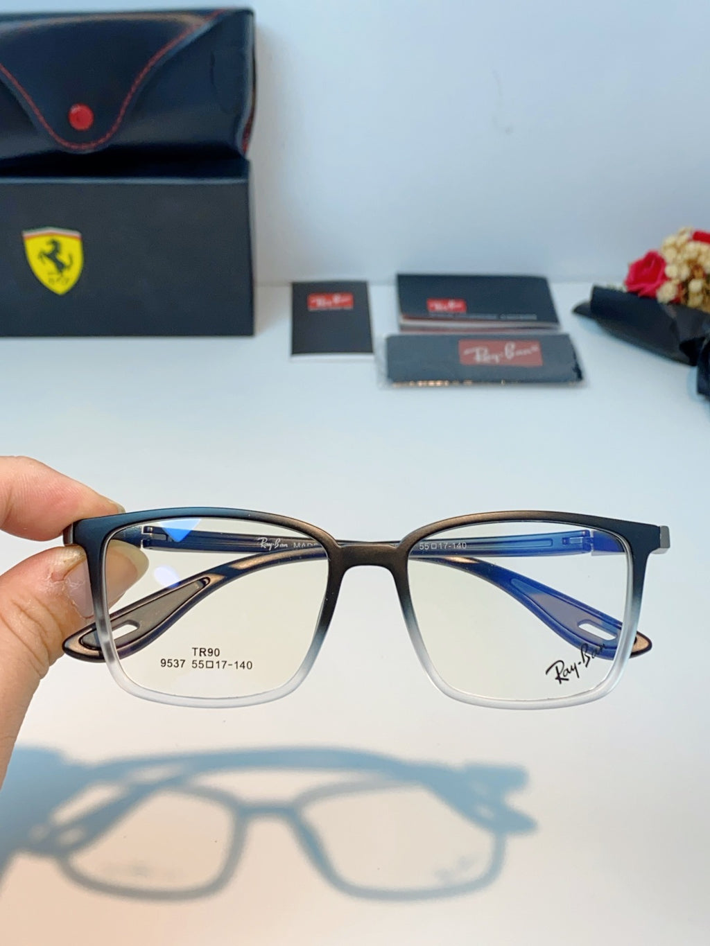 Ray-Ban Blue-Light Acetate Fashion Silver Lens Sunglasses for Men & W - 488281 - detail image 4
