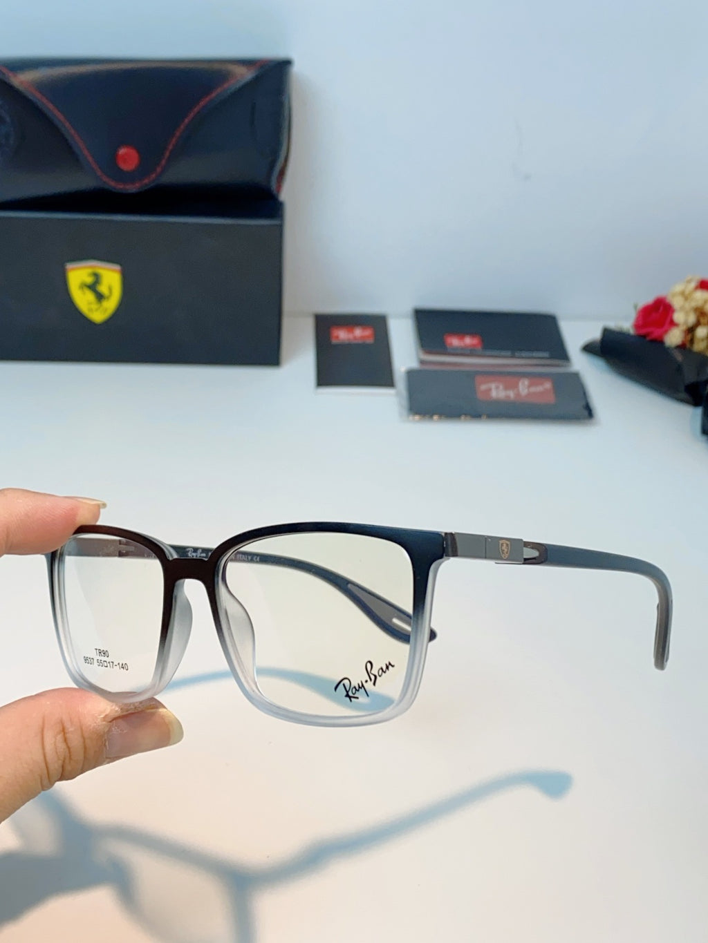 Ray-Ban Blue-Light Acetate Fashion Silver Lens Sunglasses for Men & W - 488281 - detail image 6