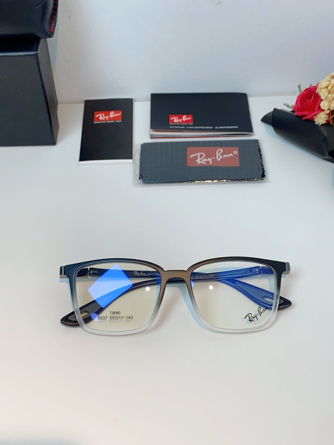 Ray-Ban Blue-Light Acetate Fashion Silver Lens Sunglasses for Men & W - 488281 - detail image 9