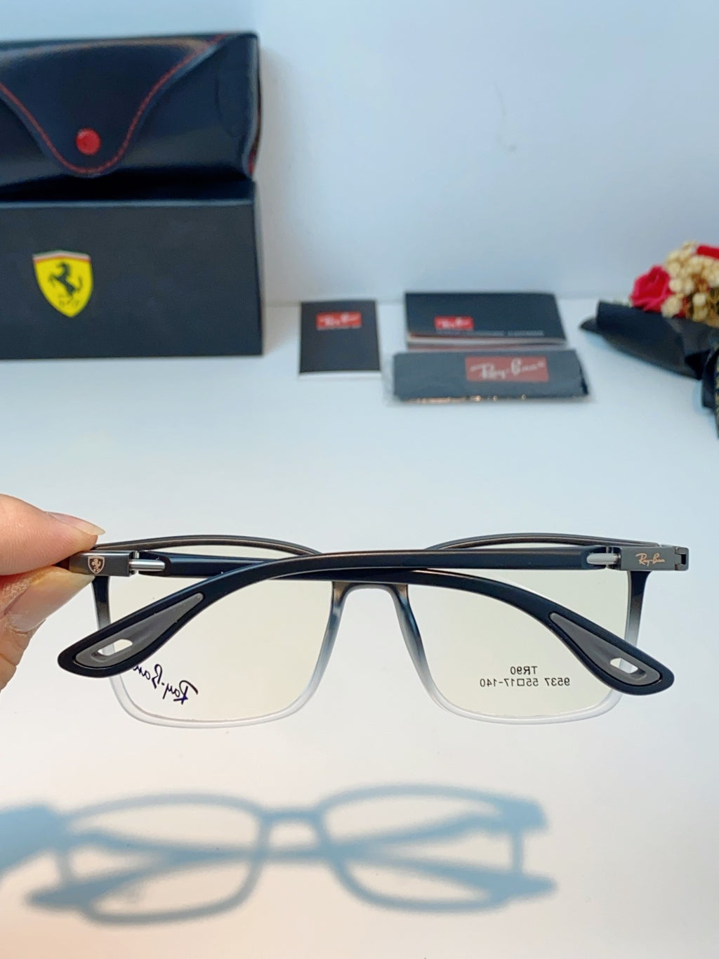Ray-Ban Blue-Light Acetate Fashion Silver Lens Sunglasses for Men & W - 488281 - detail image 5