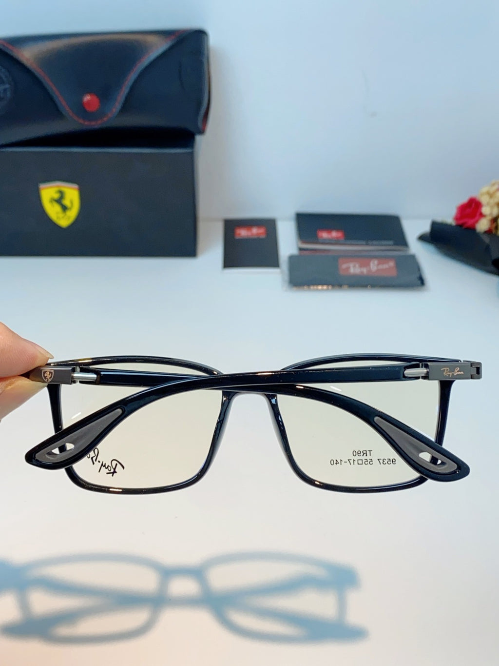 Ray-Ban Blue-Light Acetate Fashion Silver Lens Sunglasses for Men & W - 998580 - detail image 5
