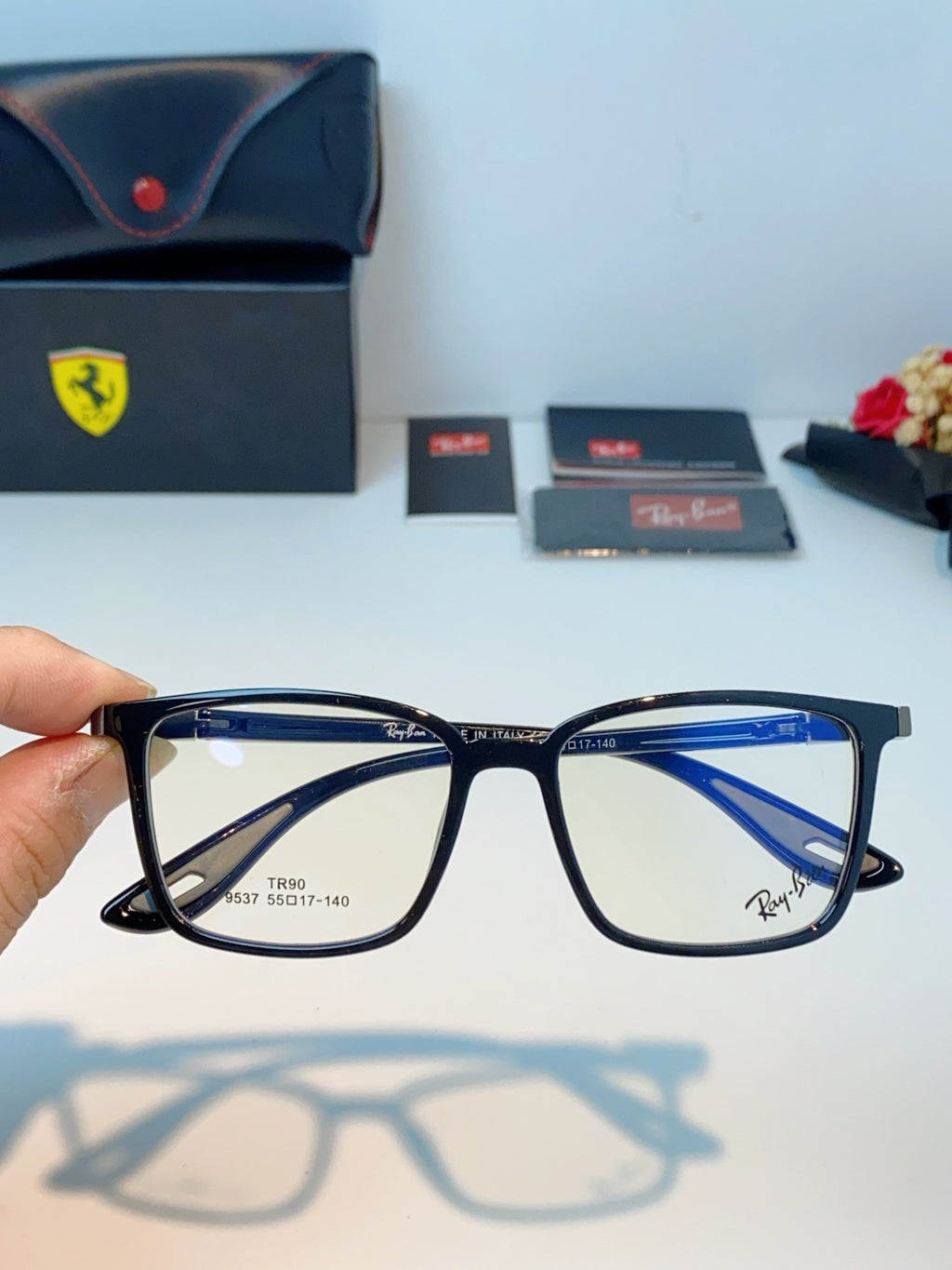 Ray-Ban Blue-Light Acetate Fashion Silver Lens Sunglasses for Men & W - 998580 - detail image 4