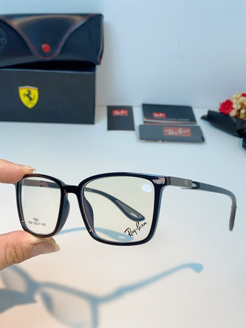 Ray-Ban Blue-Light Acetate Fashion Silver Lens Sunglasses for Men & W - 998580 - detail image 6