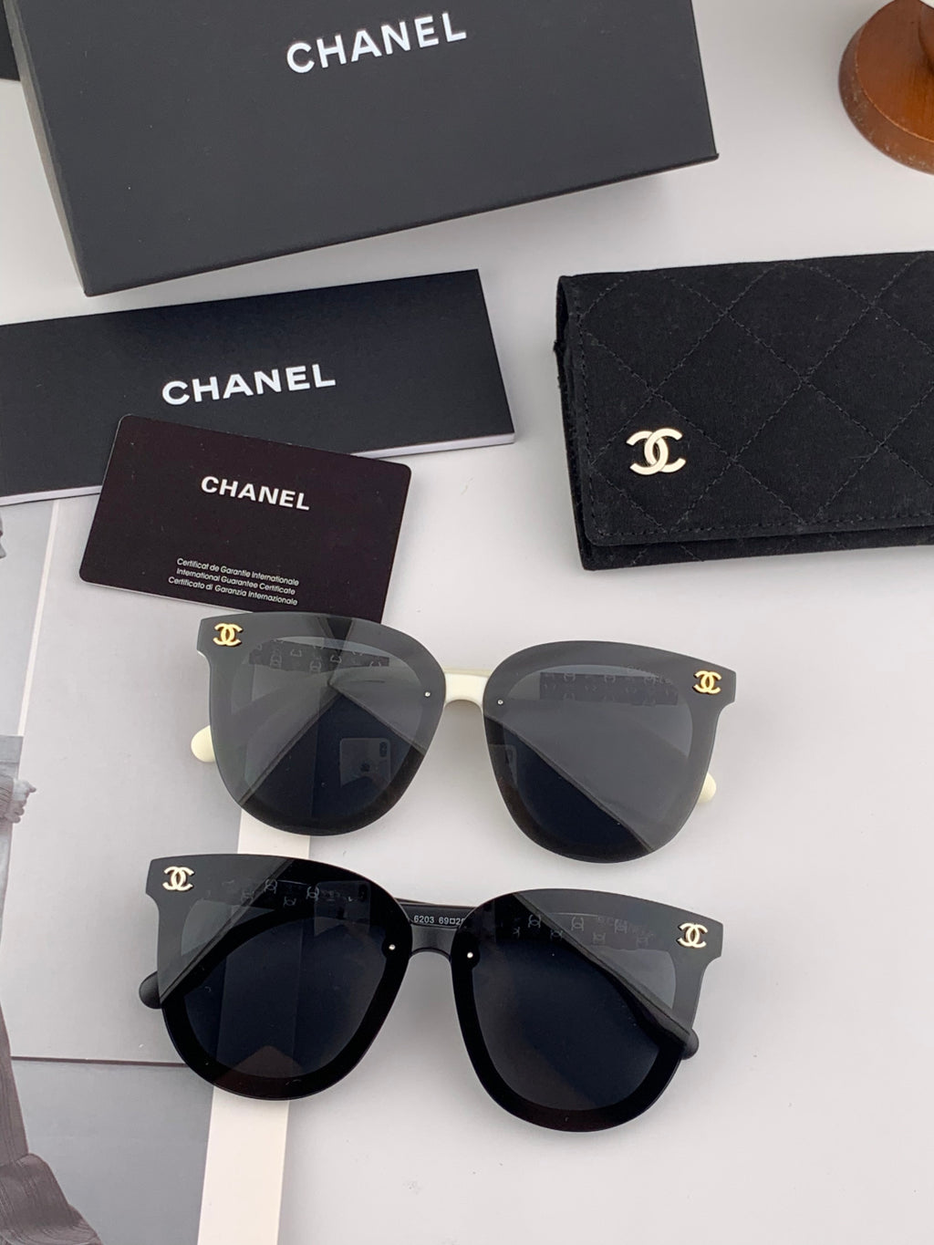 Chanel CH3620 Polarized Square Gold Lens Sunglasses for Men & Women - 997724 - detail image 7