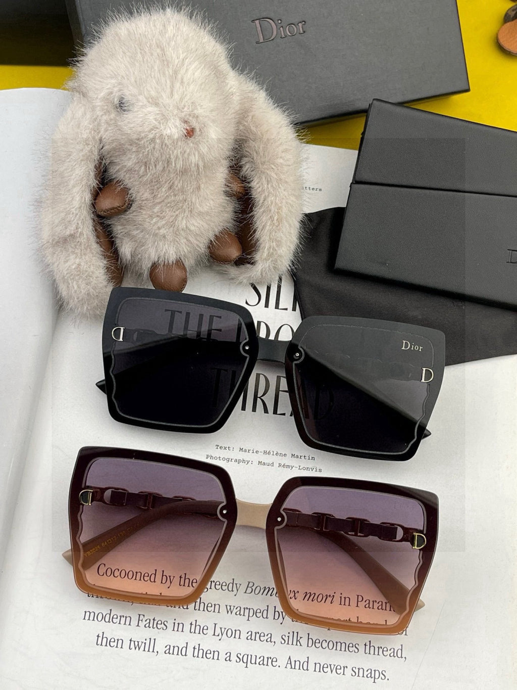 Dior CD5302 Square Gold Lens Sunglasses for Men & Women - 997995 - detail image 7