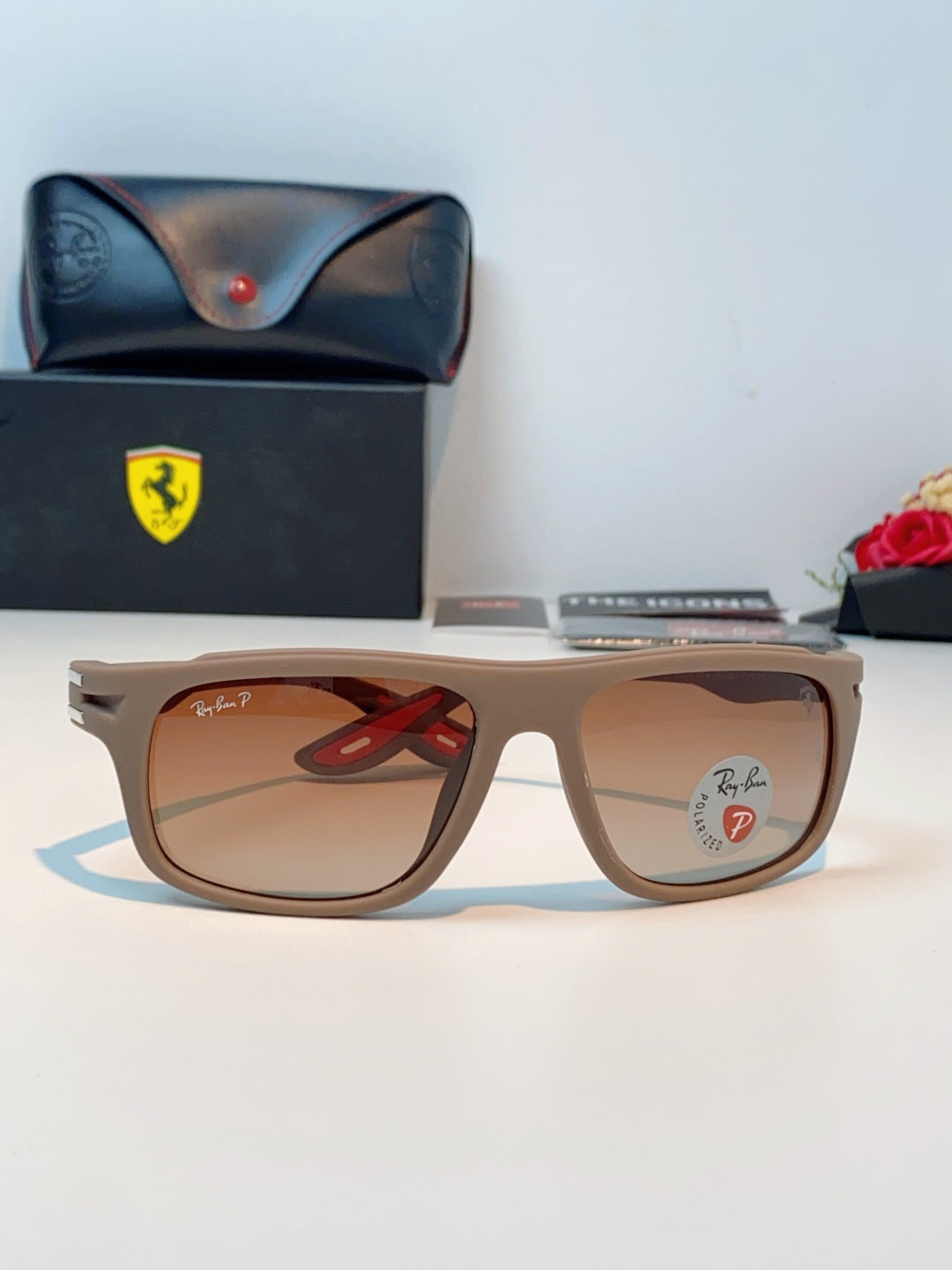 Ray-Ban RB4364 Polarized Fashion Brown Lens Sunglasses for Men & Women - detail image 2