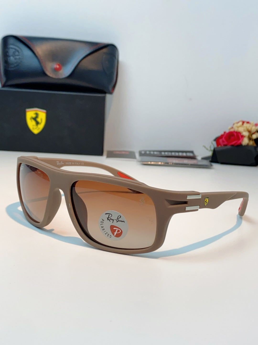 Ray-Ban RB4364 Polarized Fashion Brown Lens Sunglasses for Men & Women