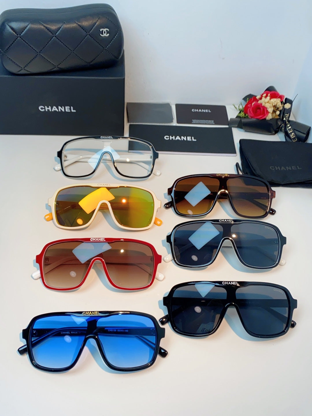 Chanel CH9158 Oversized Brown Lens Sunglasses for Men & Women - 493532 - detail image 12