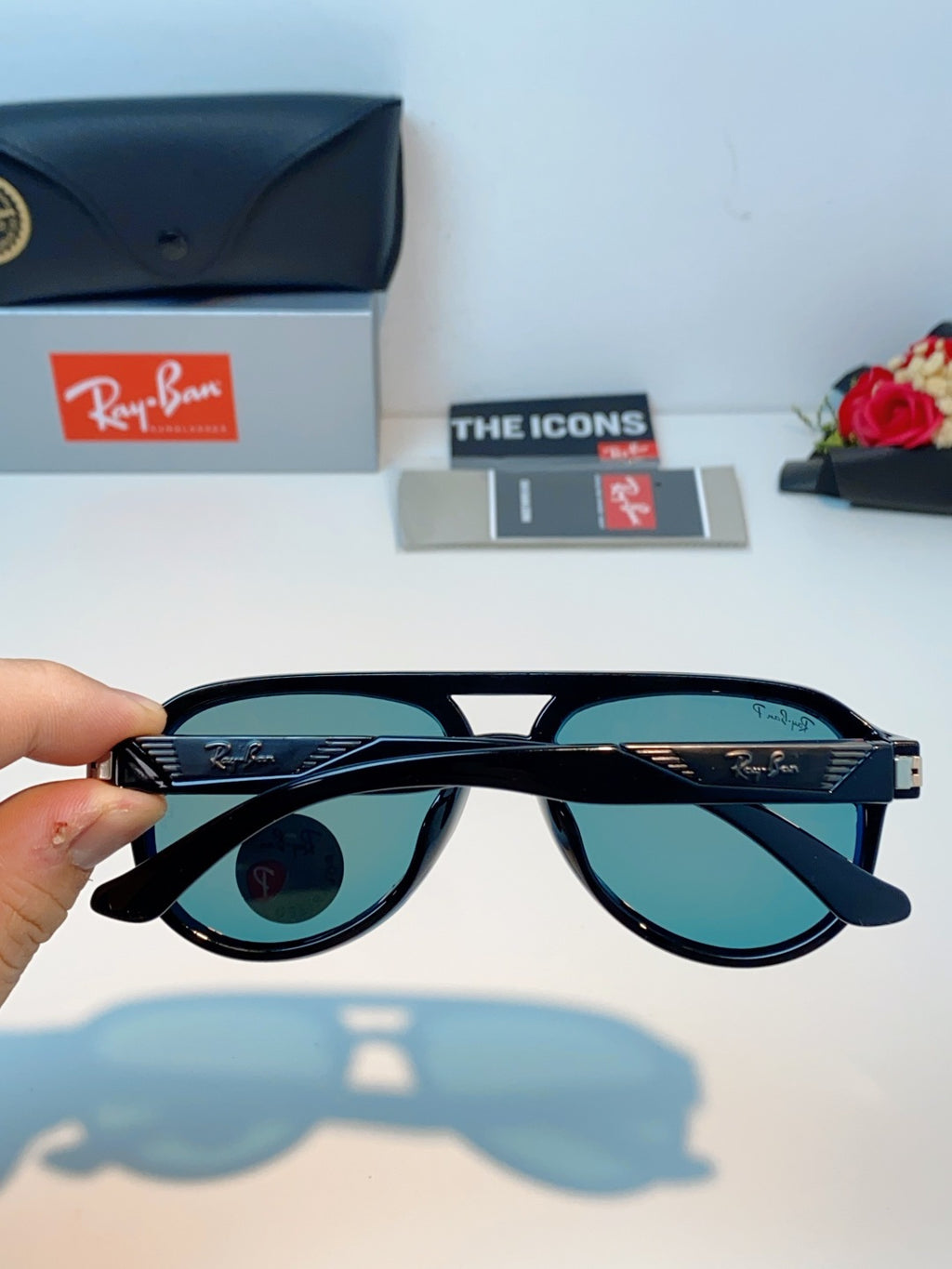 Ray-Ban RB8972 Aviator Orange Lens Sunglasses for Men & Women - detail image 5