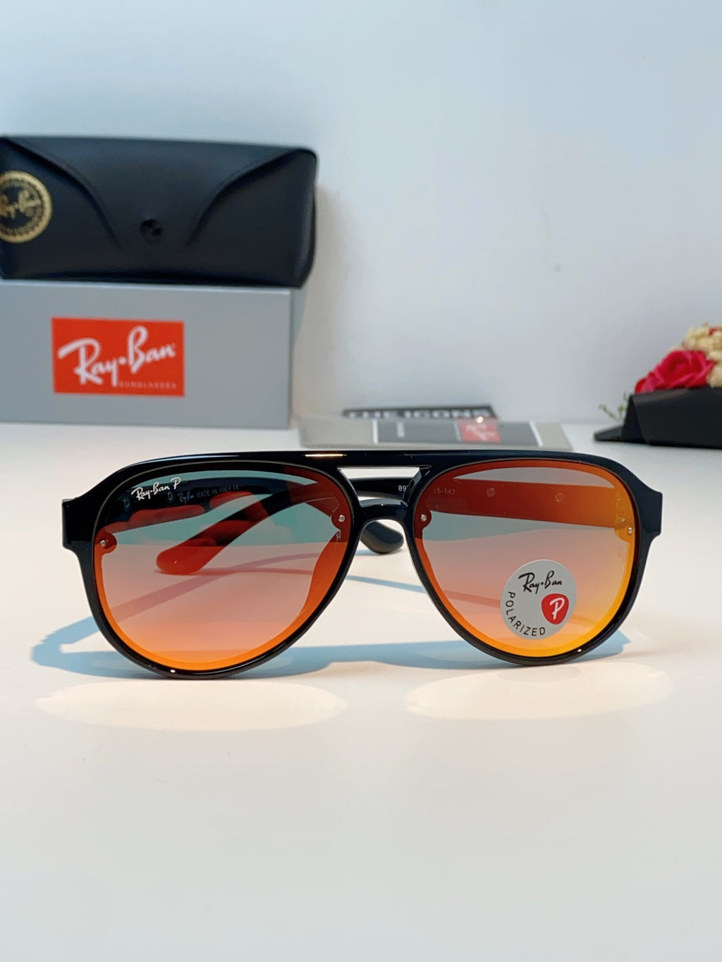 Ray-Ban RB8972 Aviator Orange Lens Sunglasses for Men & Women - detail image 2