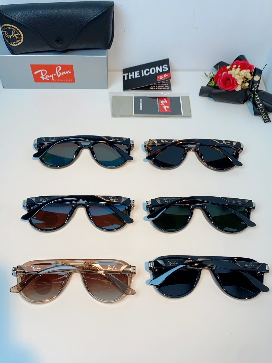 Ray-Ban RB8972 Aviator Black Lens Sunglasses for Men & Women - 488207 - detail image 11