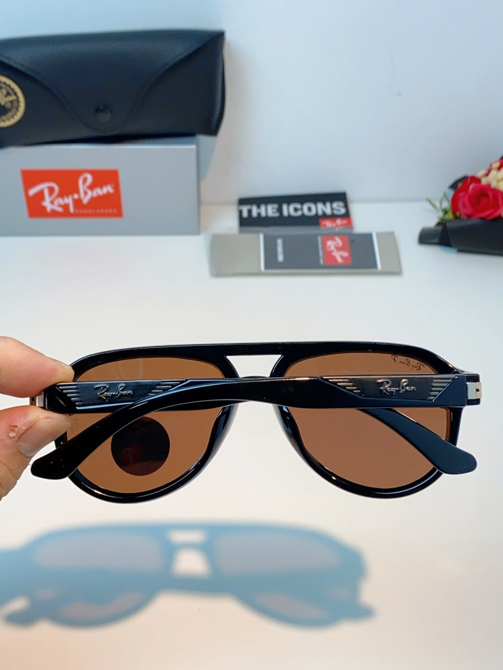 Ray-Ban RB8972 Aviator Blue Lens Sunglasses for Men & Women - 399544 - detail image 5