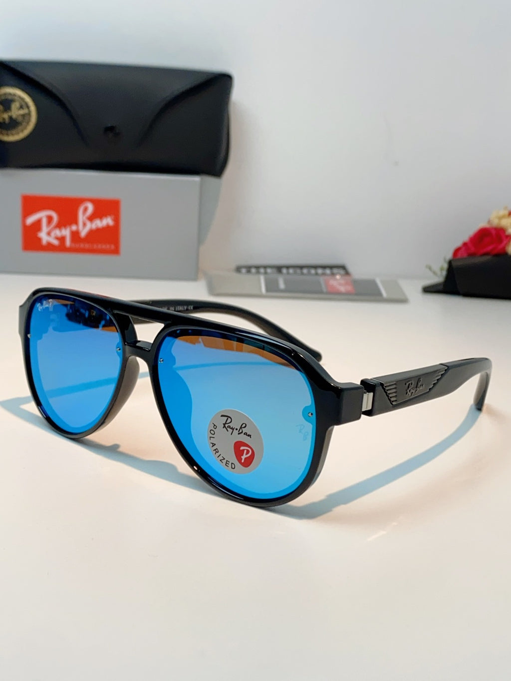 Ray-Ban RB8972 Aviator Blue Lens Sunglasses for Men & Women - 399544