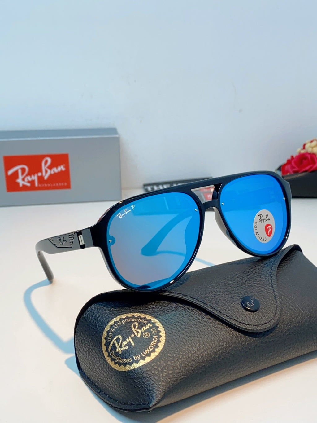 Ray-Ban RB8972 Aviator Blue Lens Sunglasses for Men & Women - 399544 - detail image 10