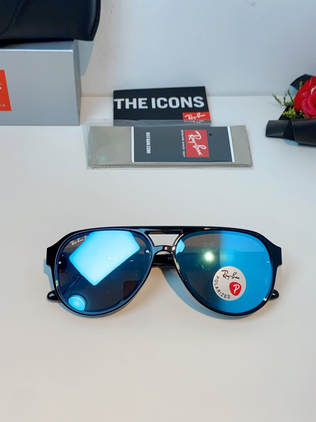Ray-Ban RB8972 Aviator Blue Lens Sunglasses for Men & Women - 399544 - detail image 9