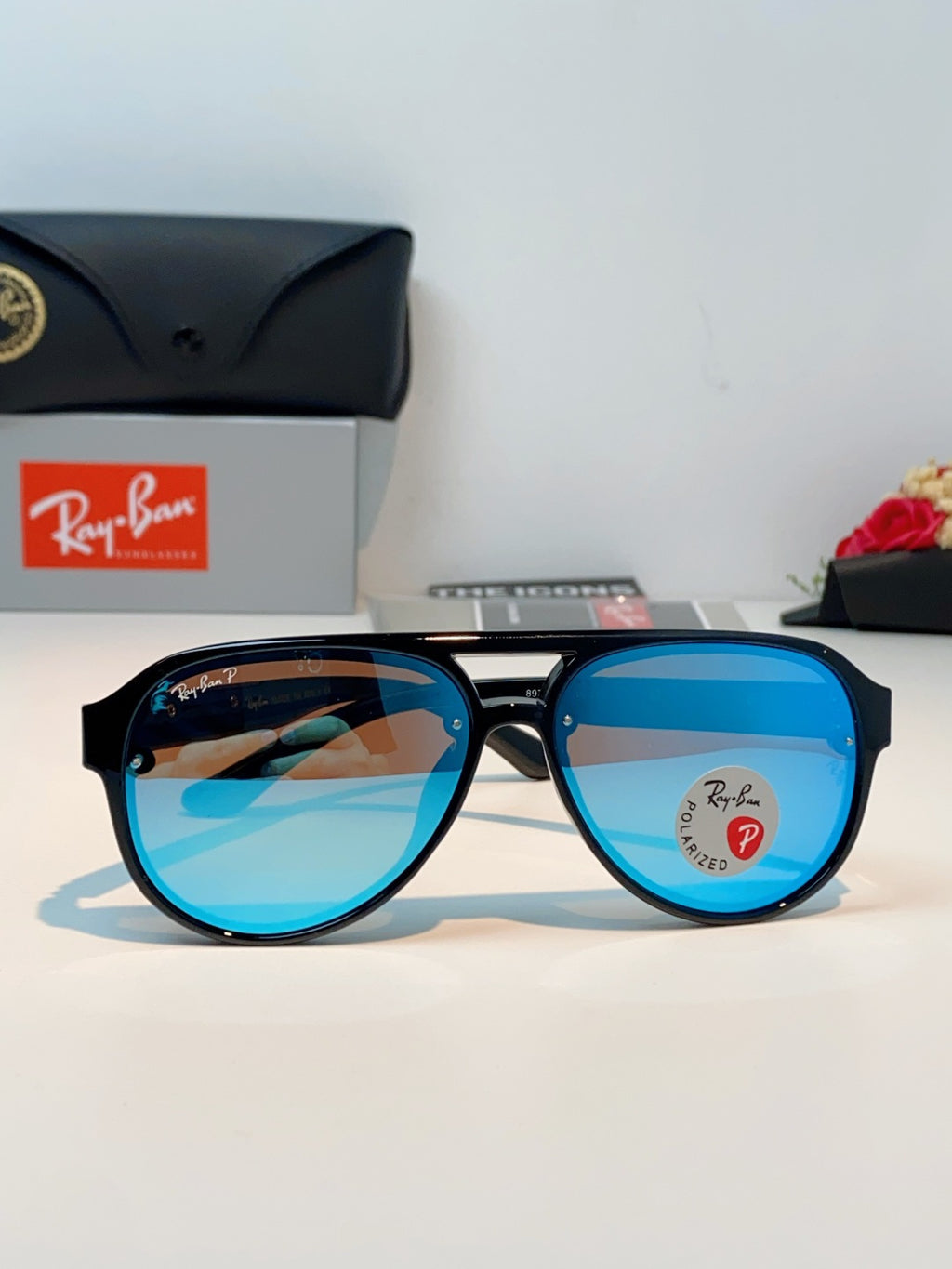Ray-Ban RB8972 Aviator Blue Lens Sunglasses for Men & Women - 399544 - detail image 2