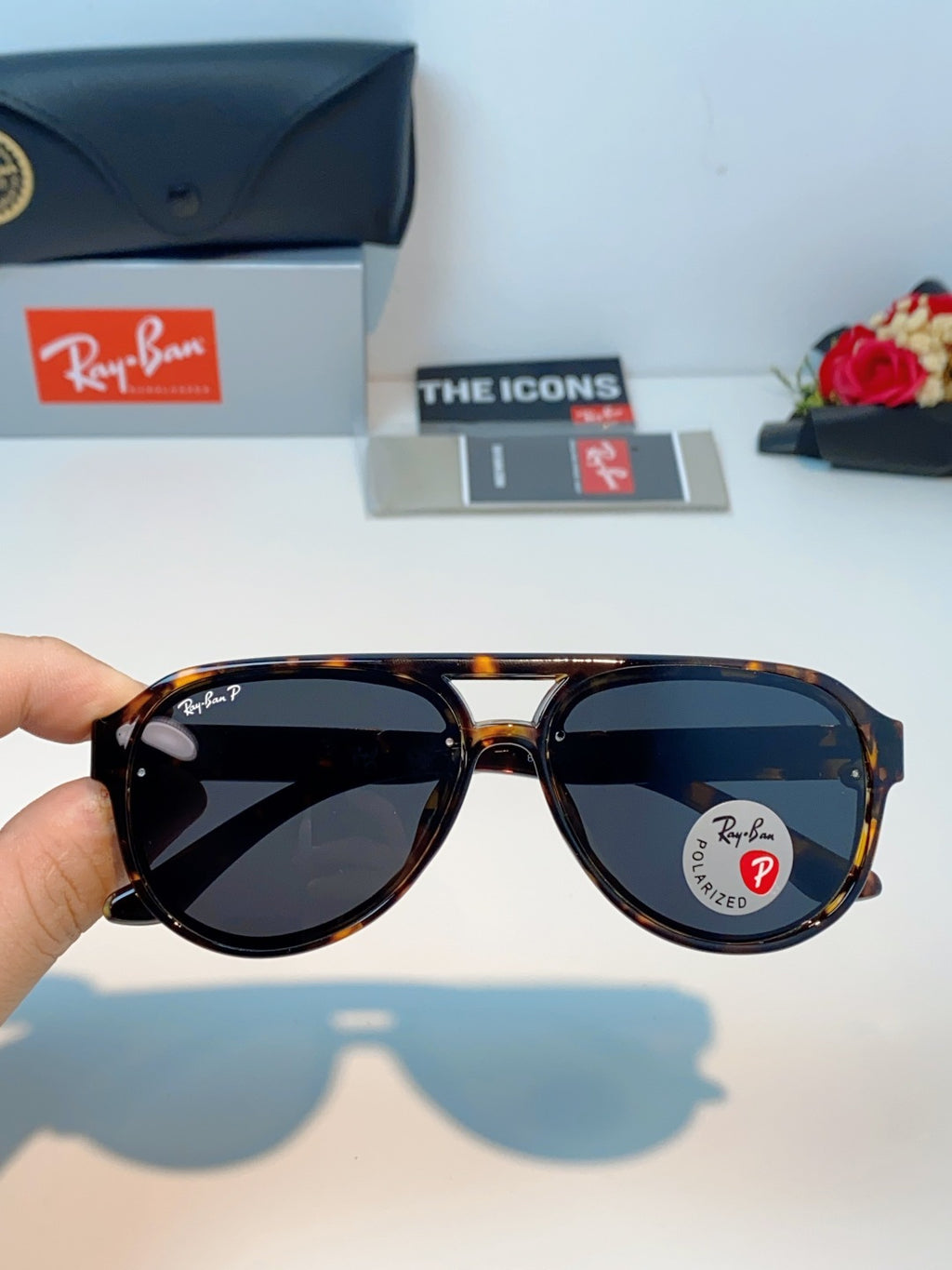 Ray-Ban RB8972 Aviator Black Lens Sunglasses for Men & Women - 488207 - detail image 4