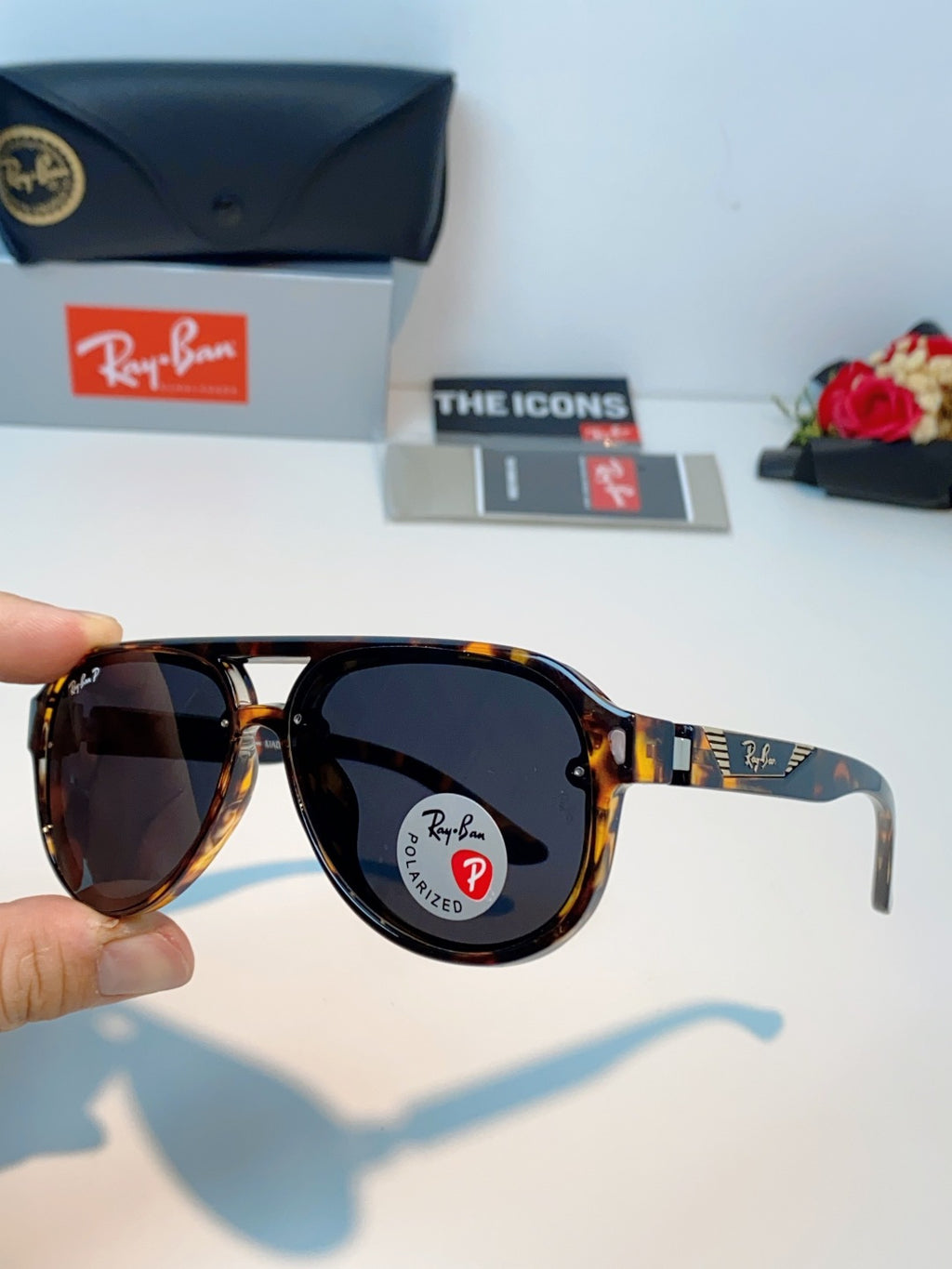 Ray-Ban RB8972 Aviator Black Lens Sunglasses for Men & Women - 488207 - detail image 6