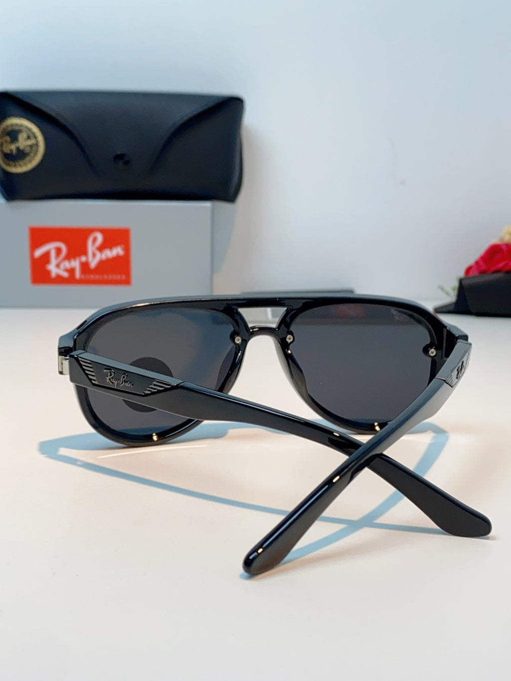 Ray-Ban RB8972 Aviator Black Lens Sunglasses for Men & Women - detail image 3