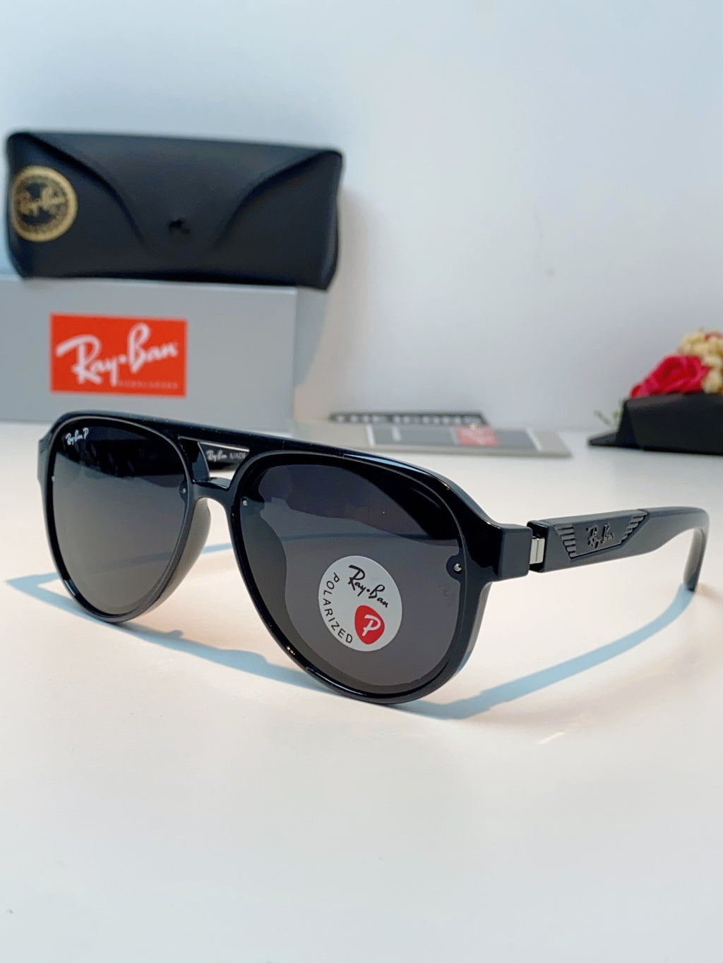 Ray-Ban RB8972 Aviator Black Lens Sunglasses for Men & Women