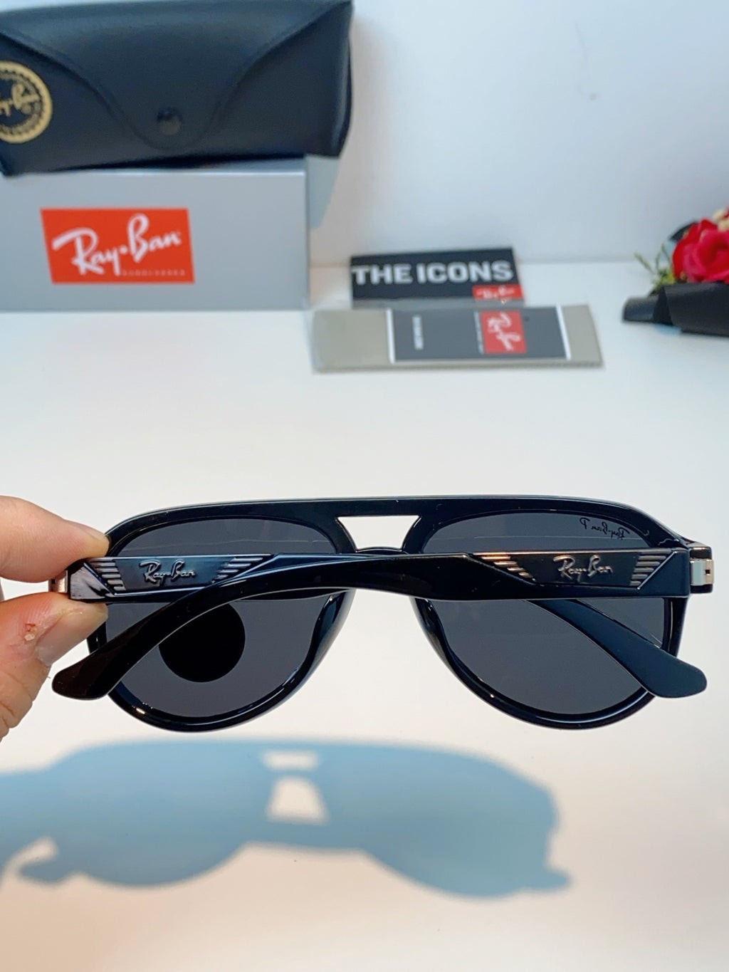 Ray-Ban RB8972 Aviator Black Lens Sunglasses for Men & Women - 399548 - detail image 5