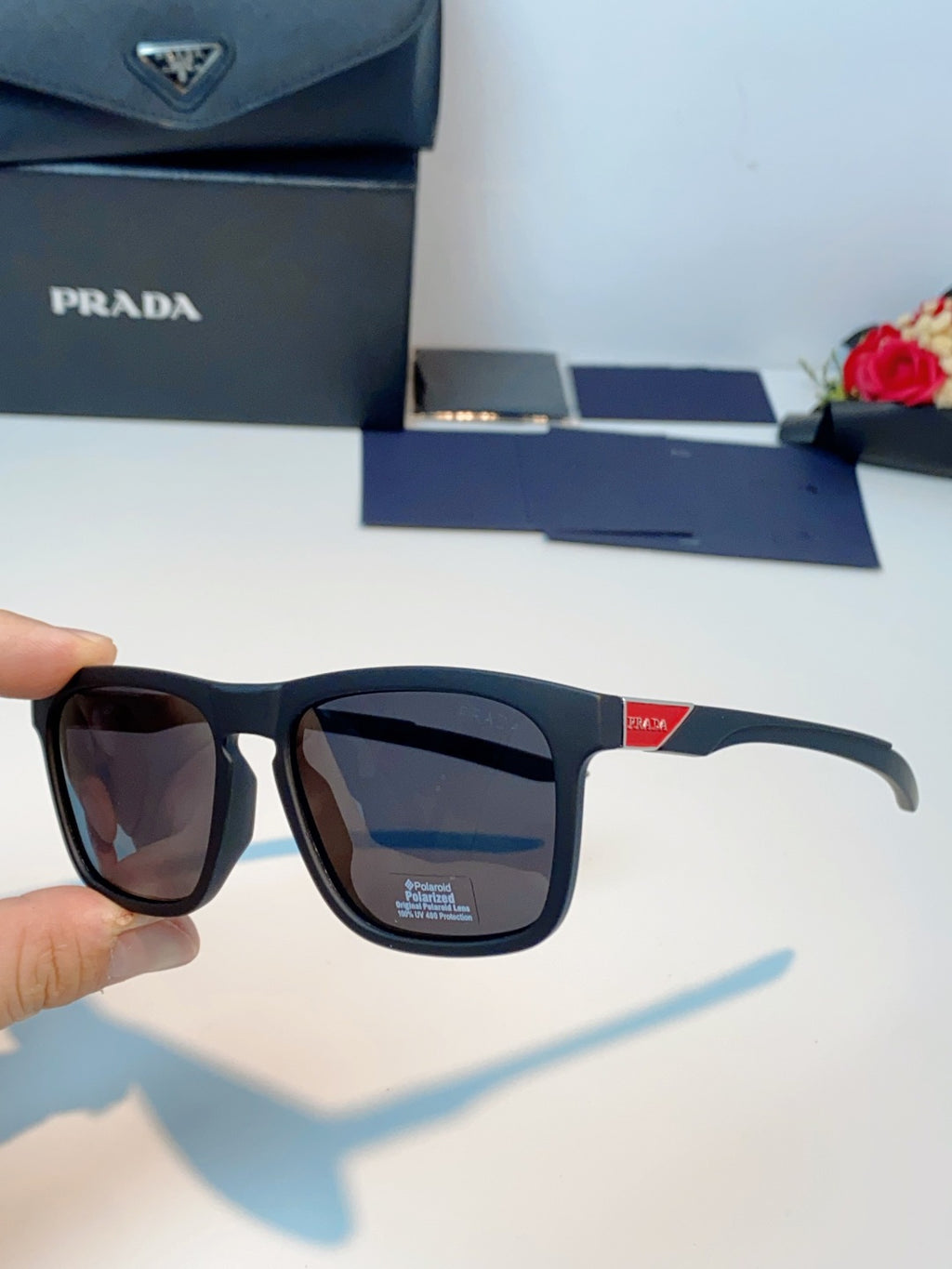 Prada Polarized Fashion Gray Lens Sunglasses for Men - 398947 - detail image 6