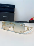 Dolce & Gabbana DG2323 Metal Oversized Silver Lens Sunglasses for Men & Women