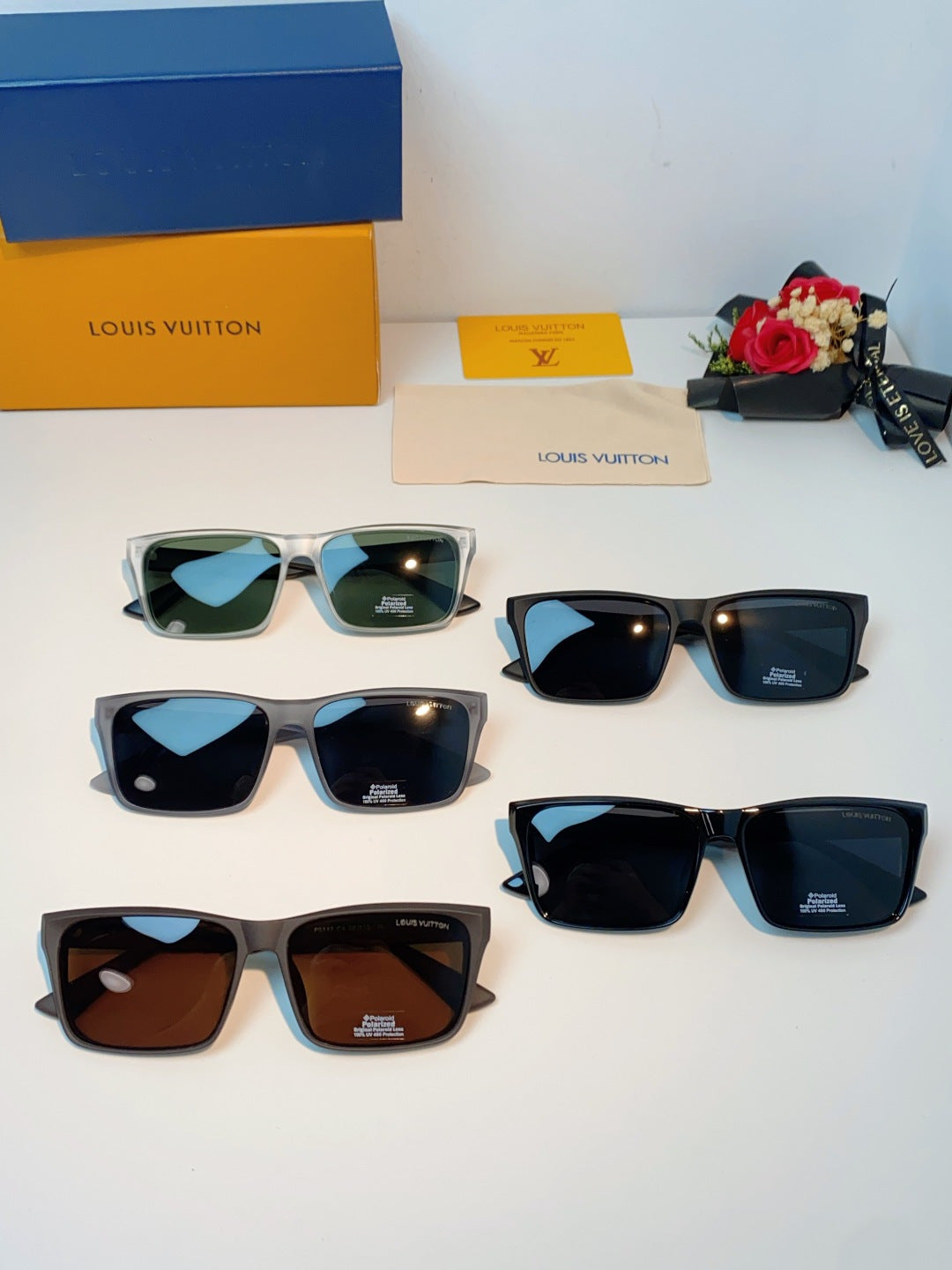 Louis Vuitton Square Black Lens Sunglasses for Men - detail image 12