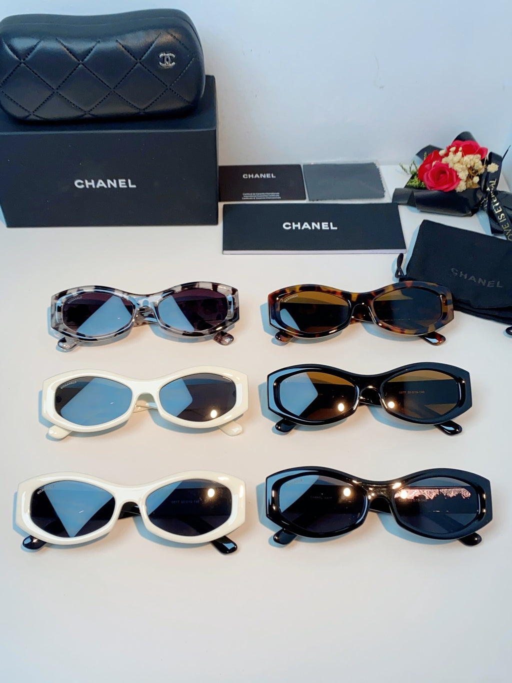 Chanel Oval Brown Lens Sunglasses for Women - detail image 12