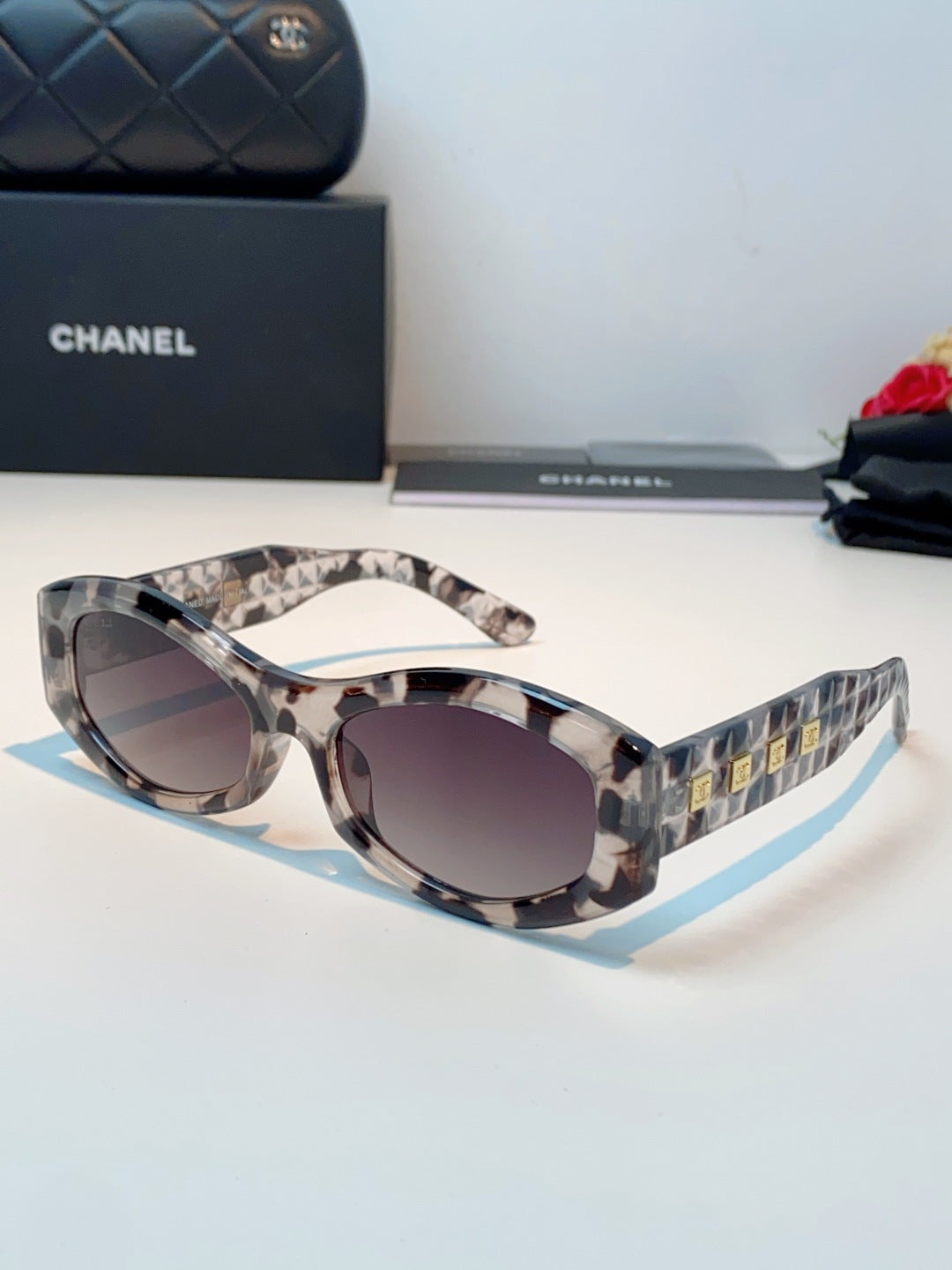 Chanel Oval Gray Lens Sunglasses for Women - 132370