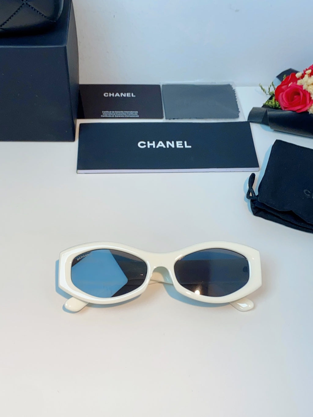 Chanel Oval Silver Lens Sunglasses for Women - detail image 9