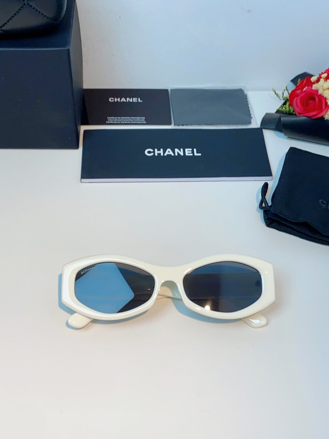 Chanel Oval Silver Lens Sunglasses for Women - detail image 9