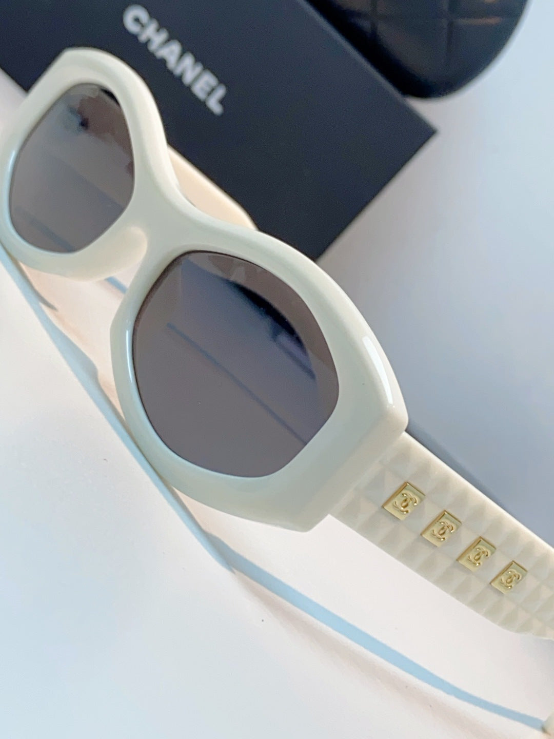 Chanel Oval Silver Lens Sunglasses for Women - detail image 7