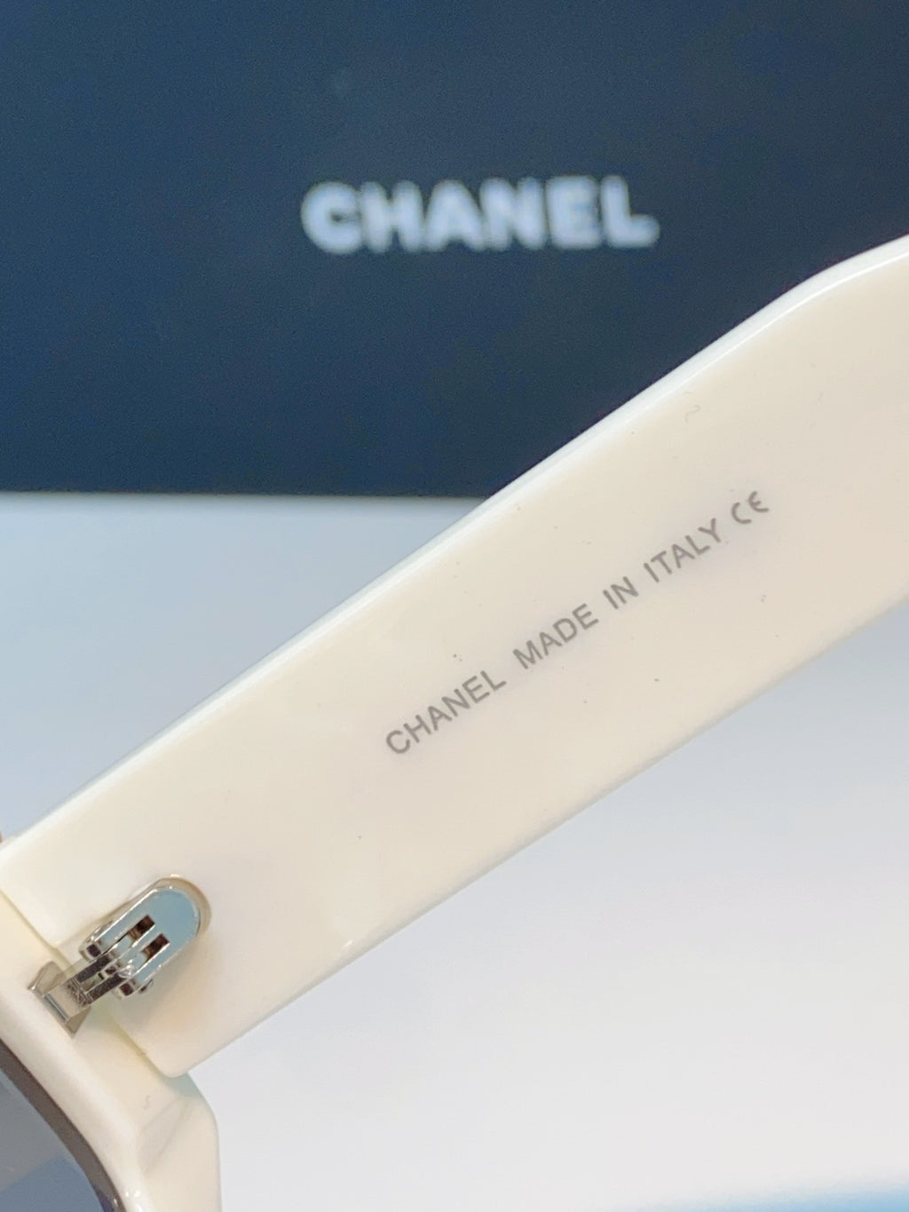 Chanel Oval Silver Lens Sunglasses for Women - 132371 - detail image 8