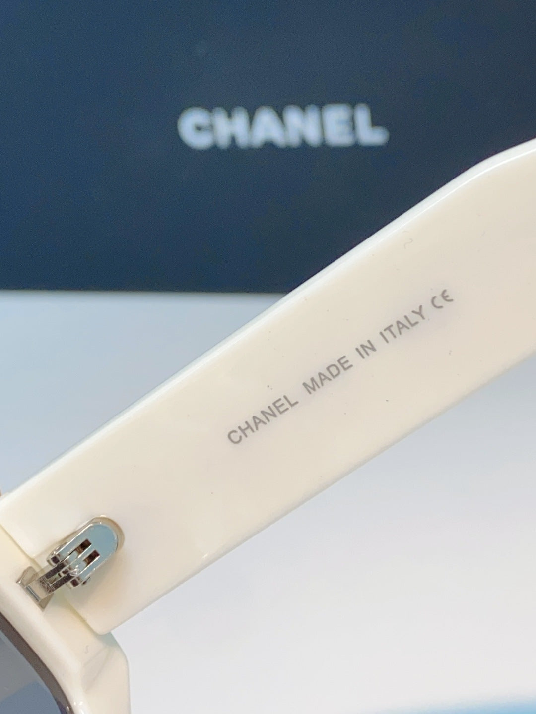 Chanel Oval Silver Lens Sunglasses for Women - 132371 - detail image 8
