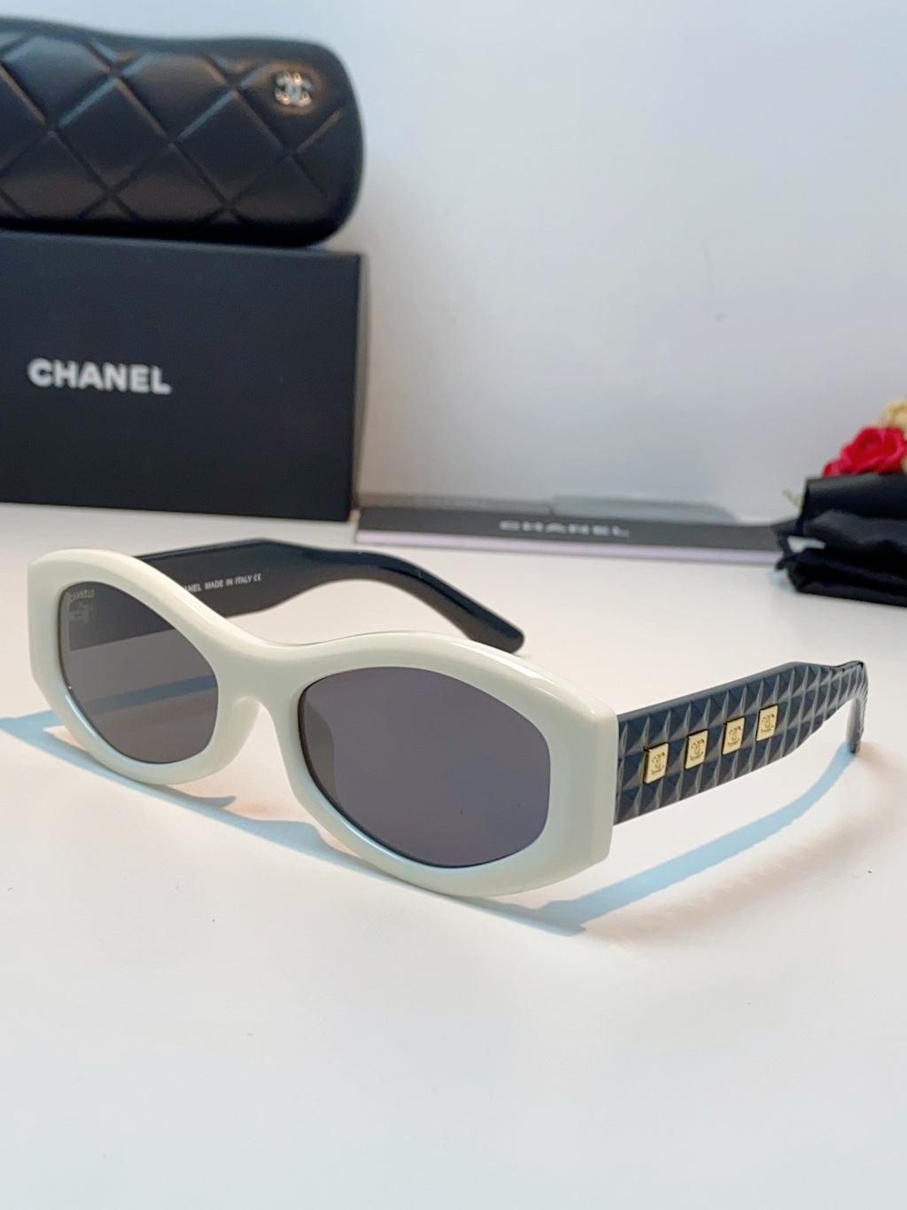 Chanel Oval Gray Lens Sunglasses for Women - 132372