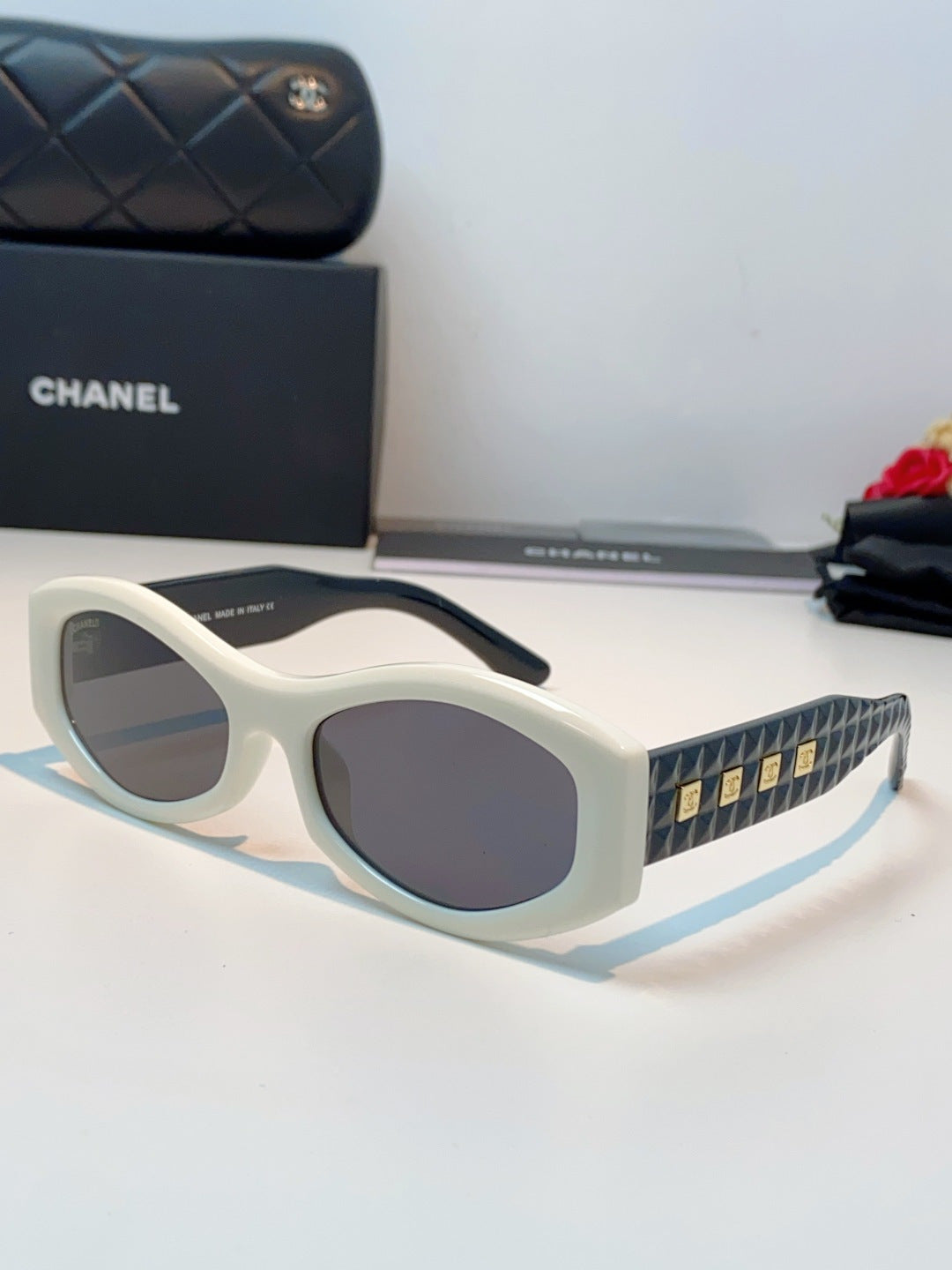 Chanel Oval Gray Lens Sunglasses for Women - 132372