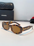 Chanel Oval Brown Lens Sunglasses for Women - 398600
