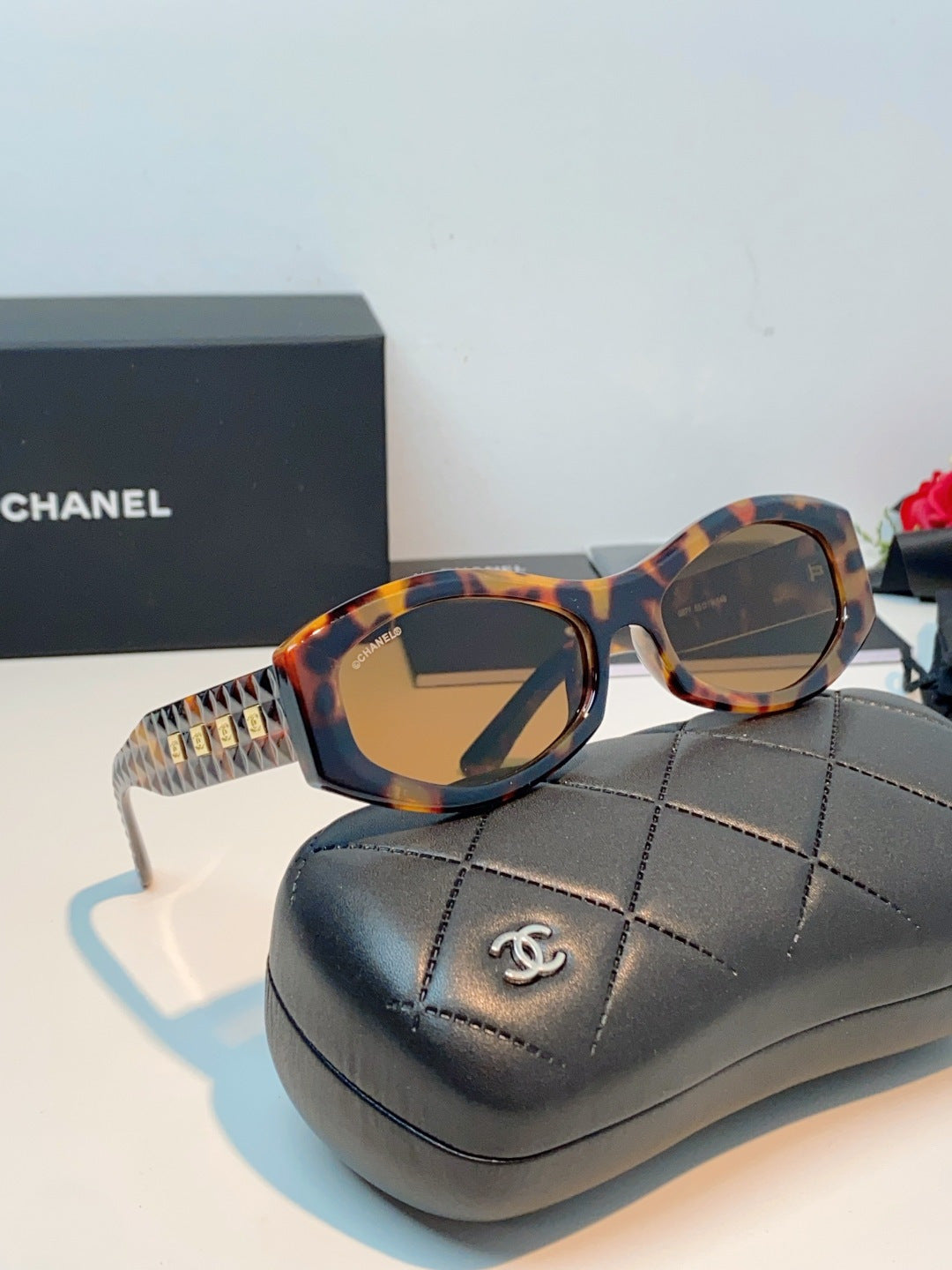 Chanel Oval Brown Lens Sunglasses for Women - 398600 - detail image 10