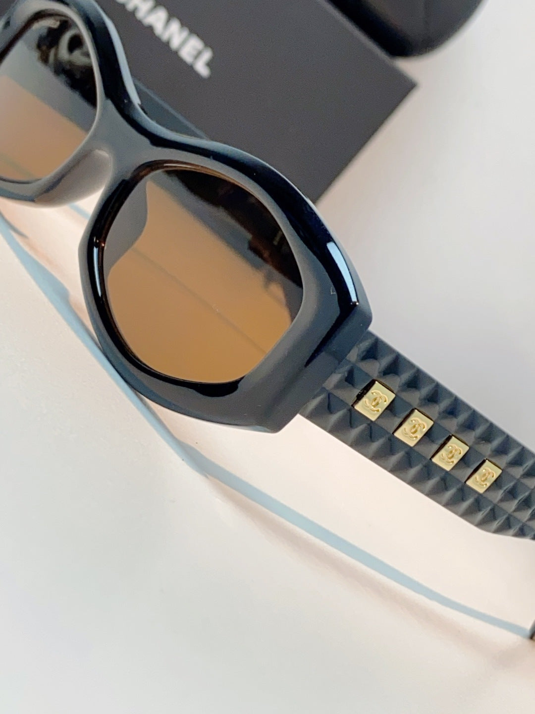 Chanel Oval Brown Lens Sunglasses for Women - 132374 - detail image 7