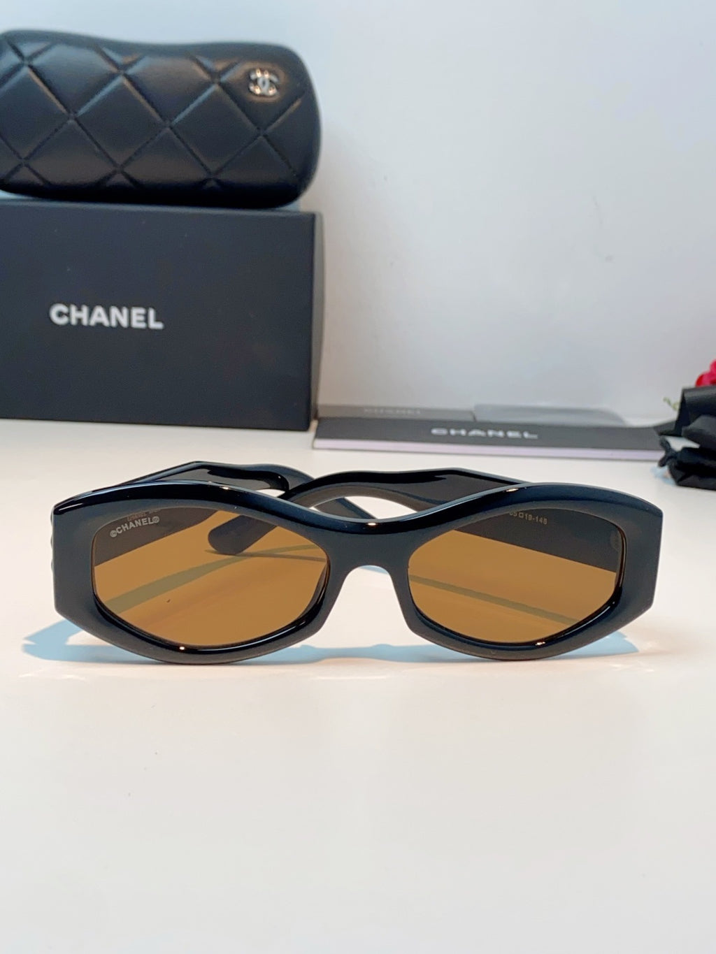 Chanel Oval Brown Lens Sunglasses for Women - 132374 - detail image 2