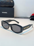 Chanel Oval Black Lens Sunglasses for Women - 132375