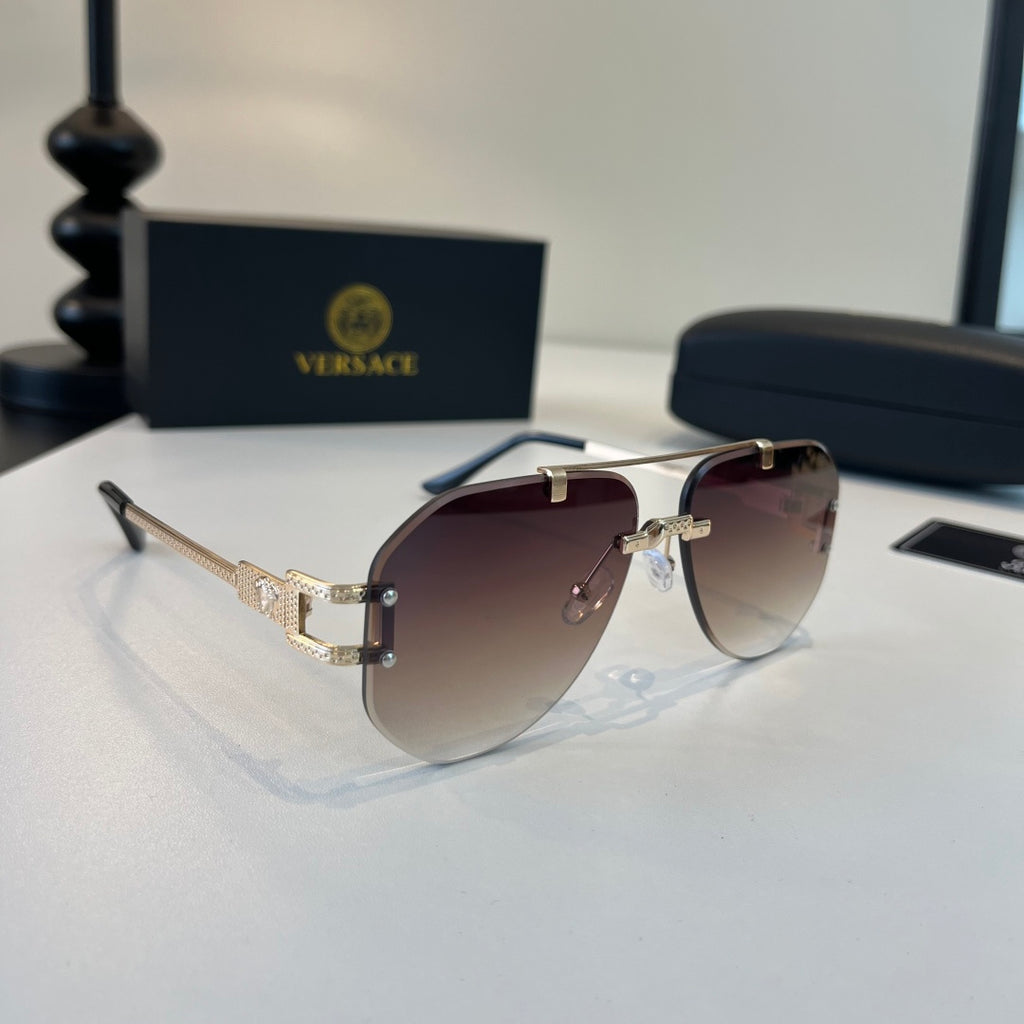 Versace Fashion Silver Lens Sunglasses for Men