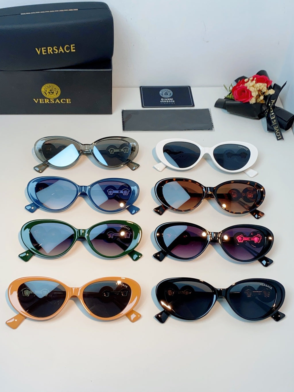 Versace Cat-Eye Brown Lens Sunglasses for Men & Women - detail image 13