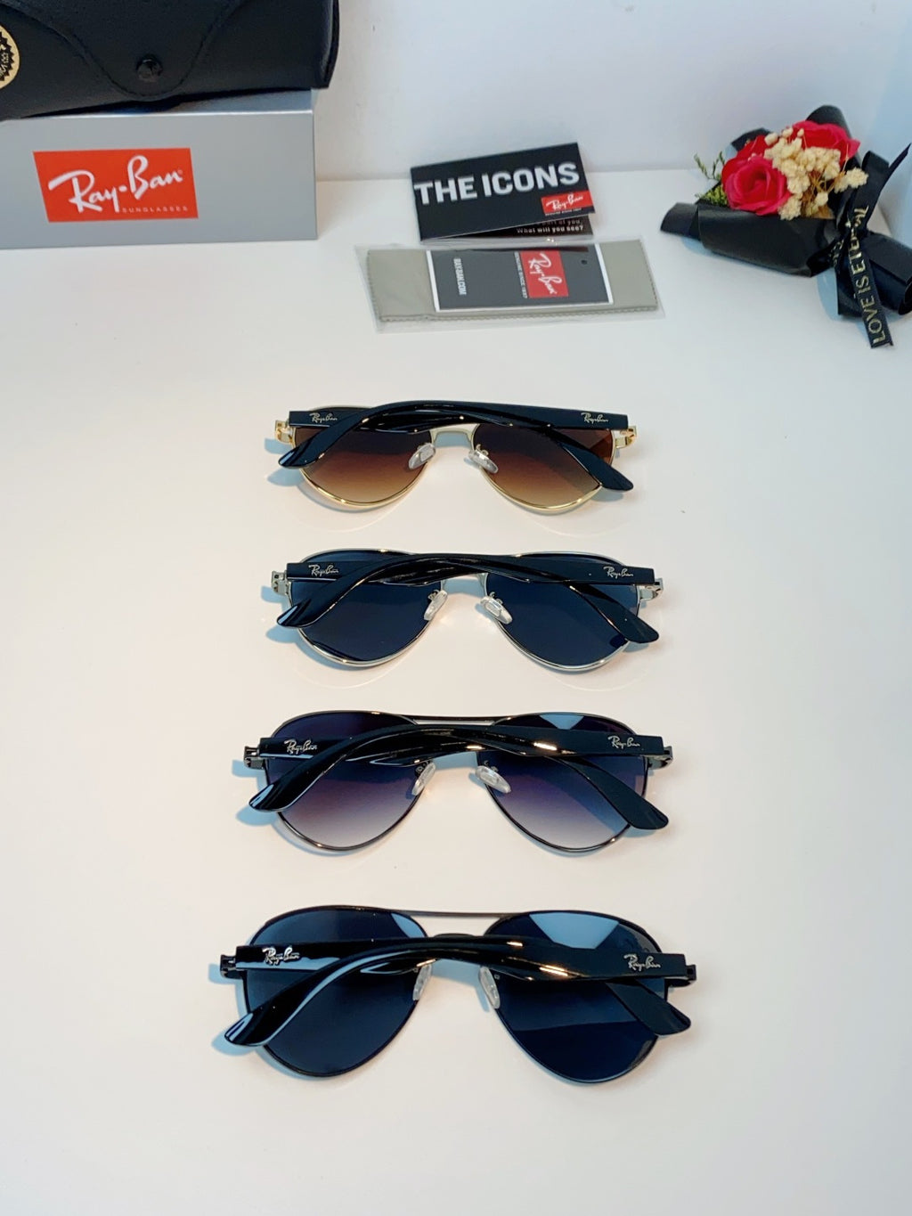 Ray-Ban RB3523 Polarized Fashion Blue Lens Sunglasses for Men - detail image 11
