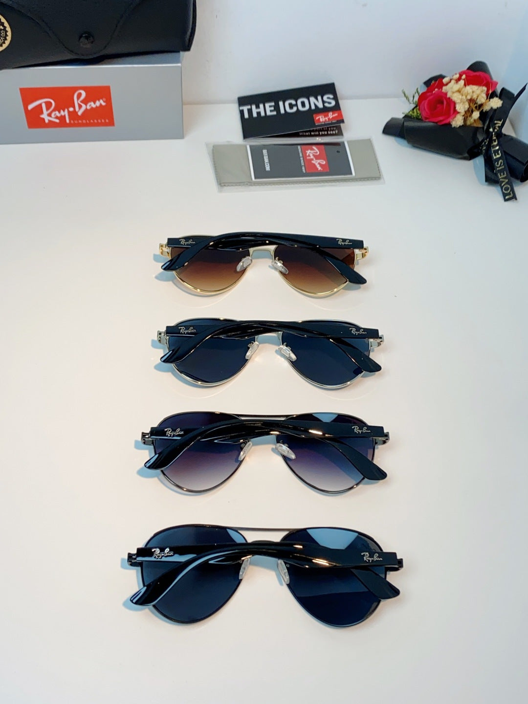 Ray-Ban RB3523 Polarized Fashion Blue Lens Sunglasses for Men - detail image 11